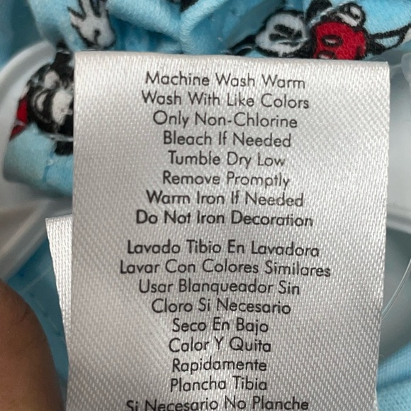 Disney Mickey Mouse Baby Outfit: mittens, onesie, pants  matching bib Size: 6-9m - Picture 7 of 11